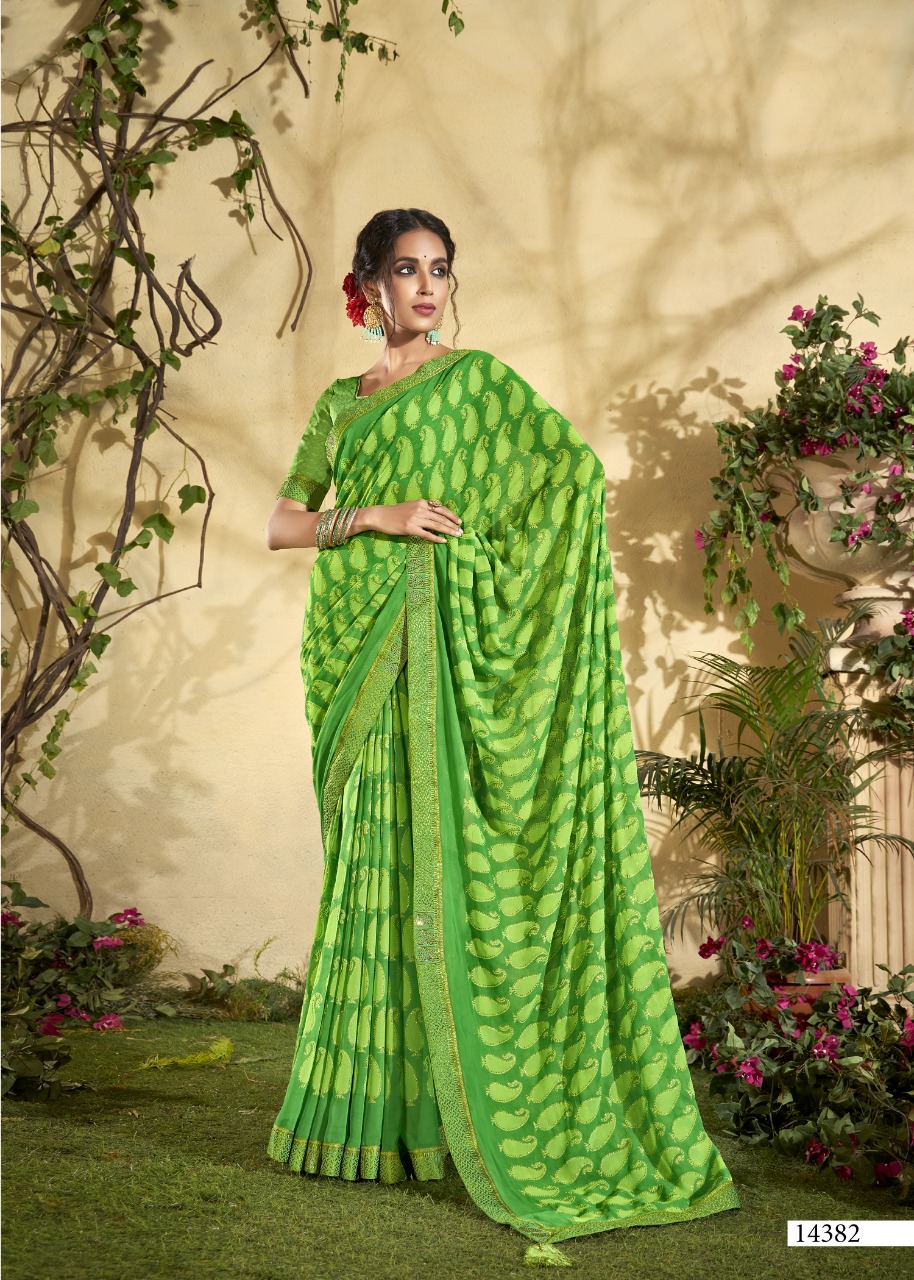 vallabhi print gulbahar weighless attractive print saree catalog