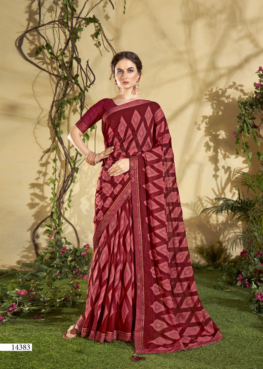 vallabhi print gulbahar weighless attractive print saree catalog