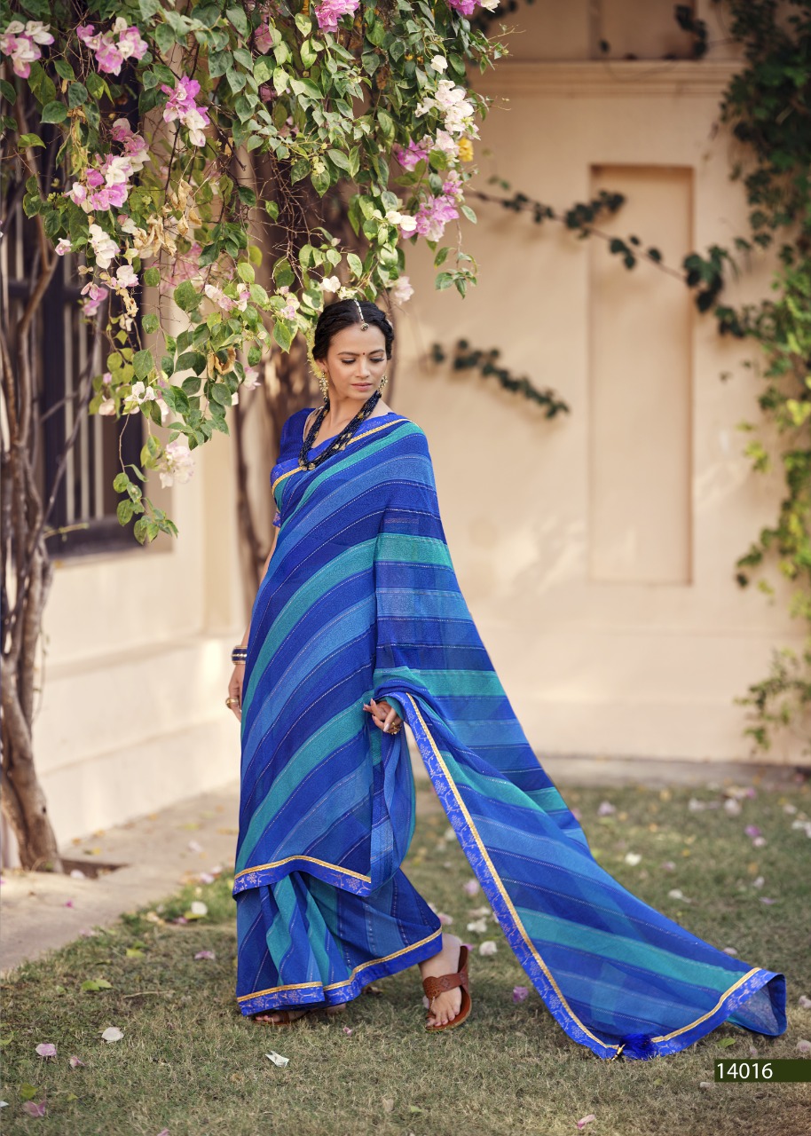 Vallabhi print nakhrali georgette regal look saree catalog