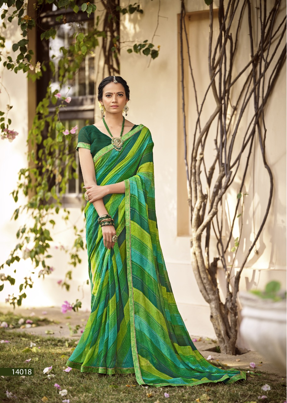 Vallabhi print nakhrali georgette regal look saree catalog