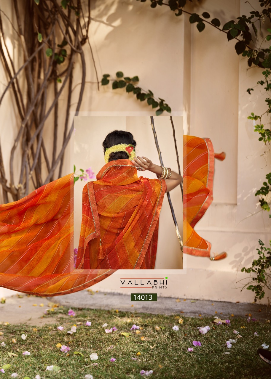 Vallabhi print nakhrali georgette regal look saree catalog