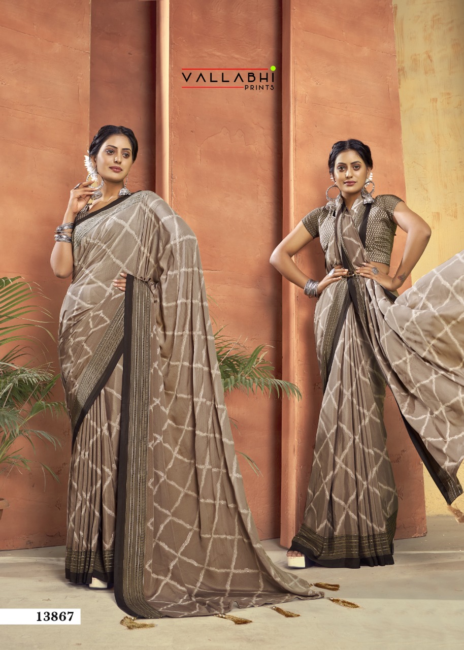 vallabhi print rajlaxmi silk graceful look saree catalog