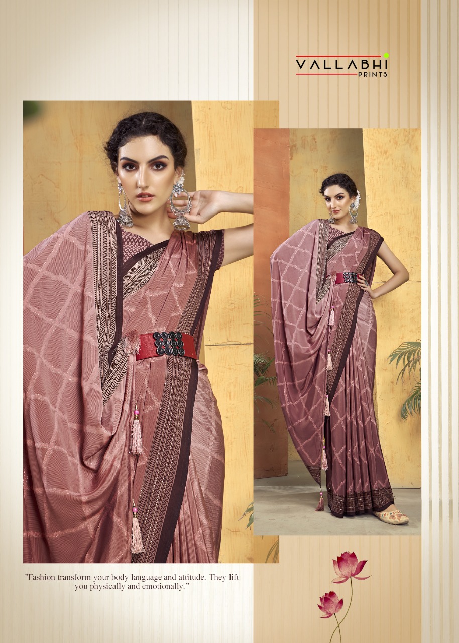 vallabhi print rajlaxmi silk graceful look saree catalog