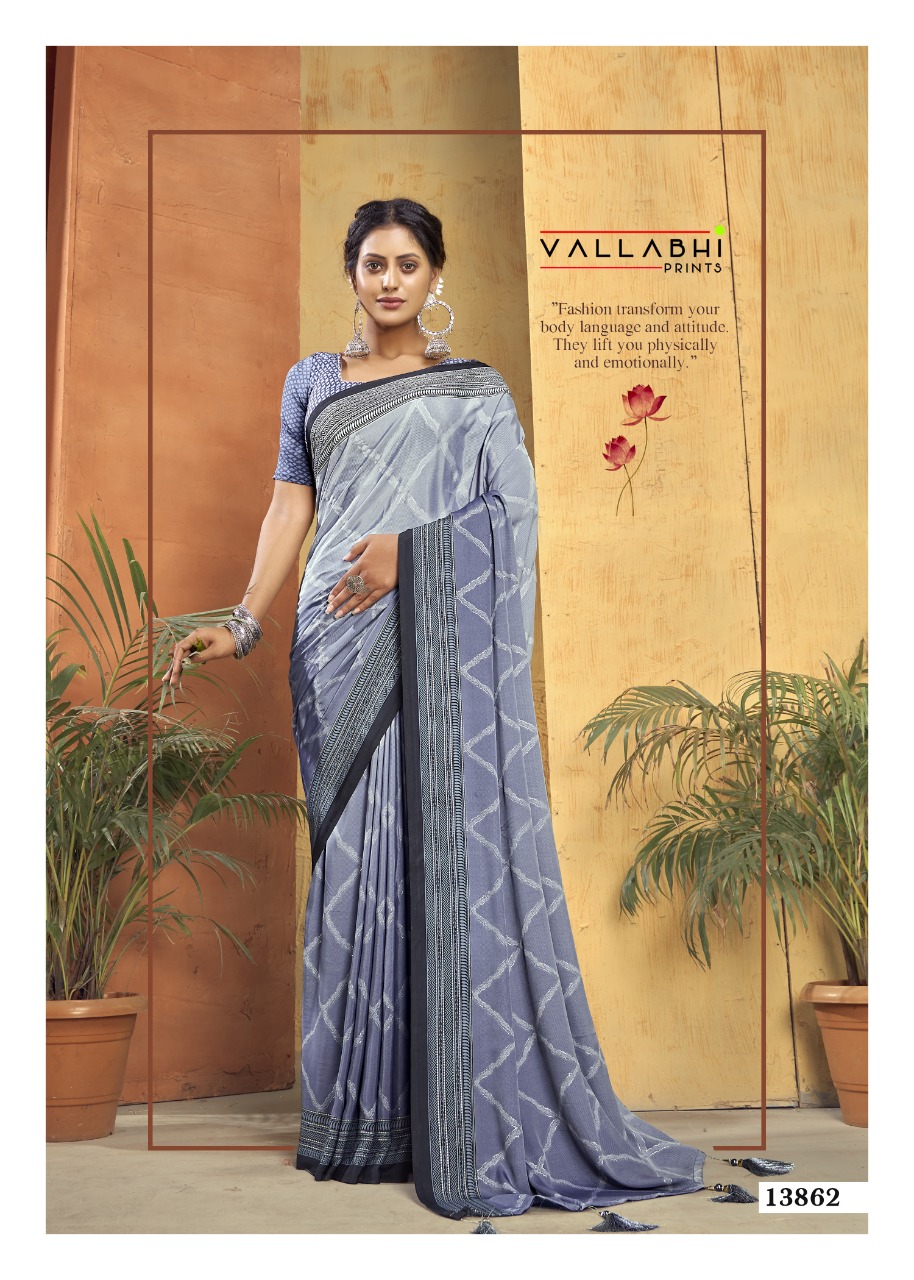 vallabhi print rajlaxmi silk graceful look saree catalog