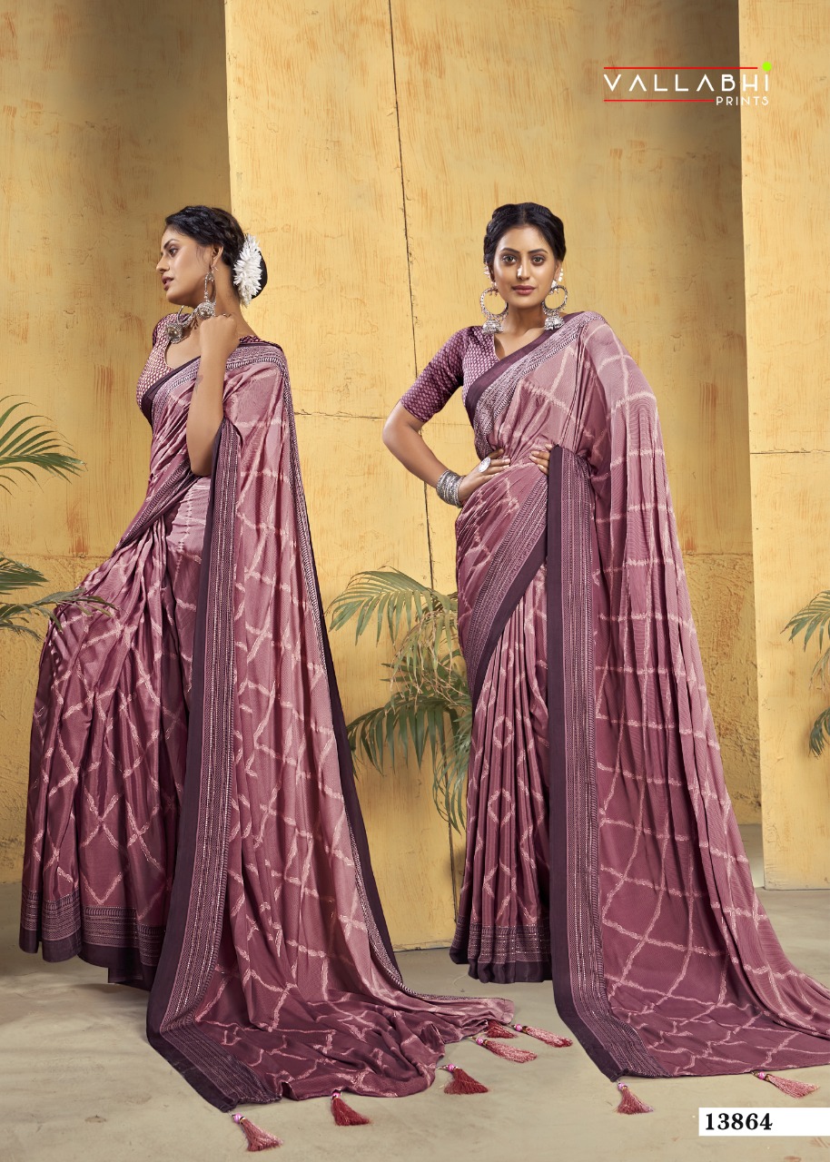 vallabhi print rajlaxmi silk graceful look saree catalog