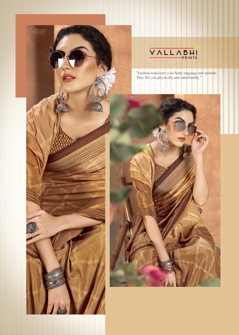 vallabhi print rajlaxmi silk graceful look saree catalog