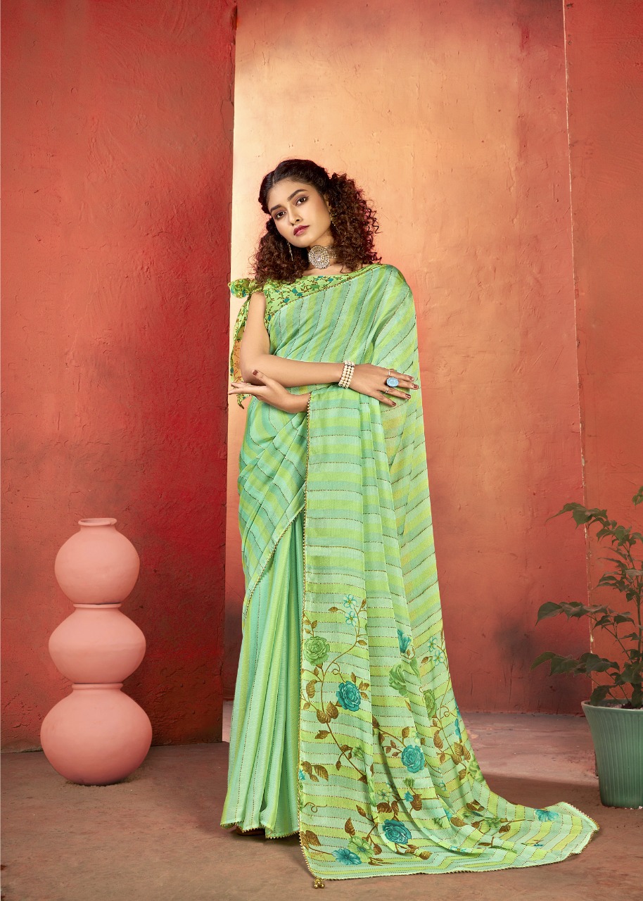 vallabhi print shandaar chiffon print astonishing saree catalog