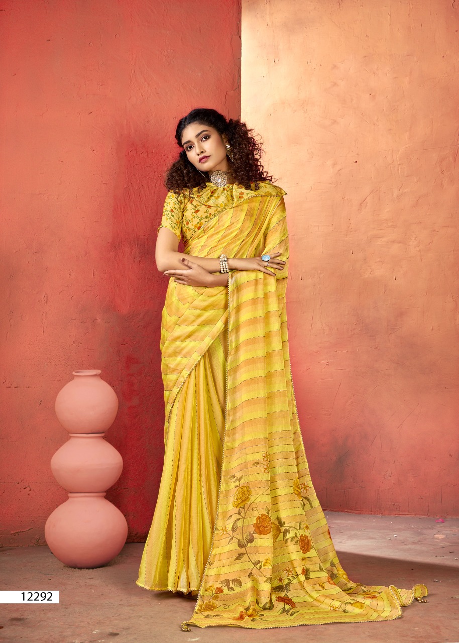 vallabhi print shandaar chiffon print astonishing saree catalog