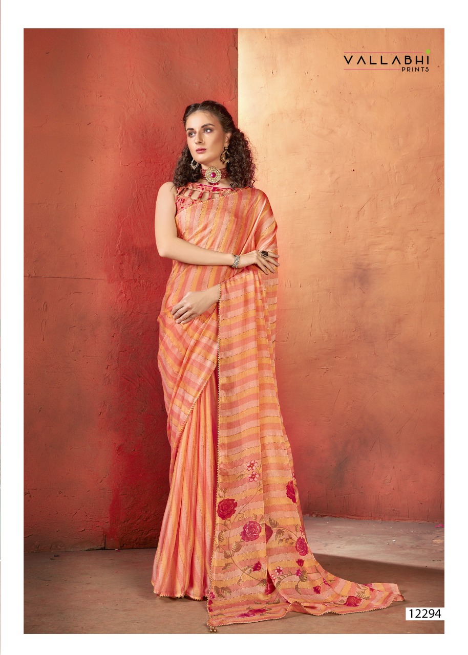 vallabhi print shandaar chiffon print astonishing saree catalog