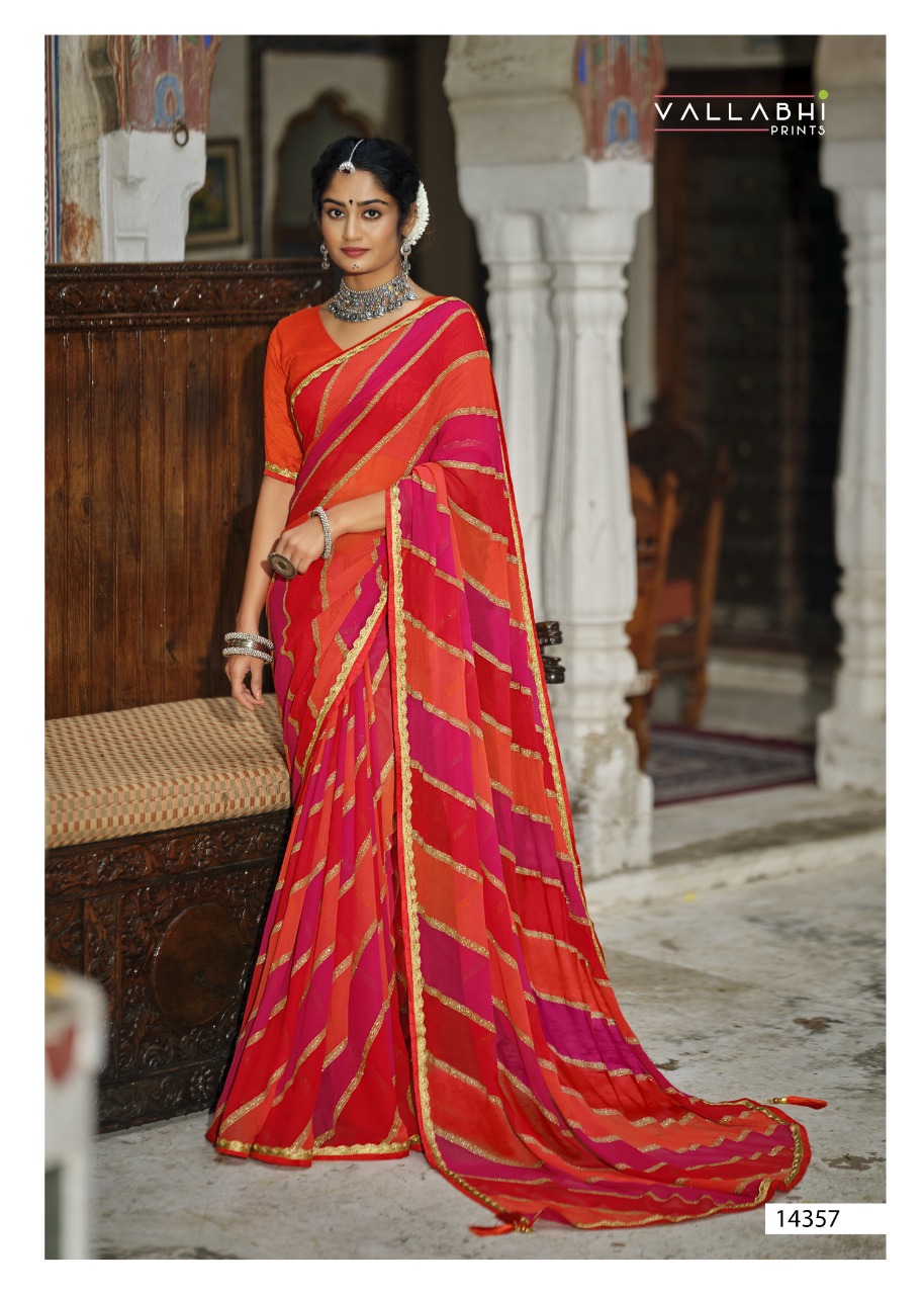 Vallabhi print suhana safar georgette regal look saree catalog