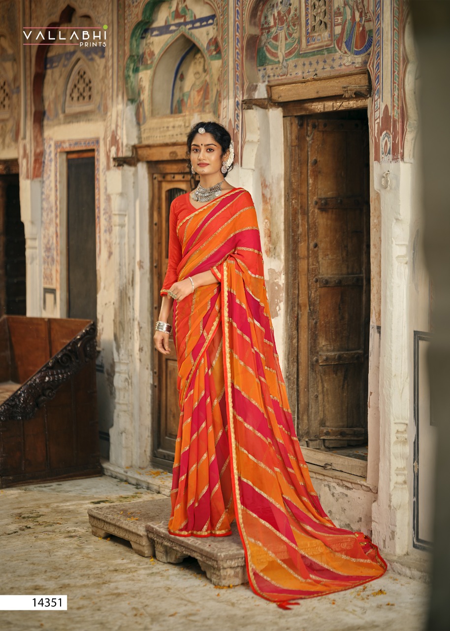 Vallabhi print suhana safar georgette regal look saree catalog