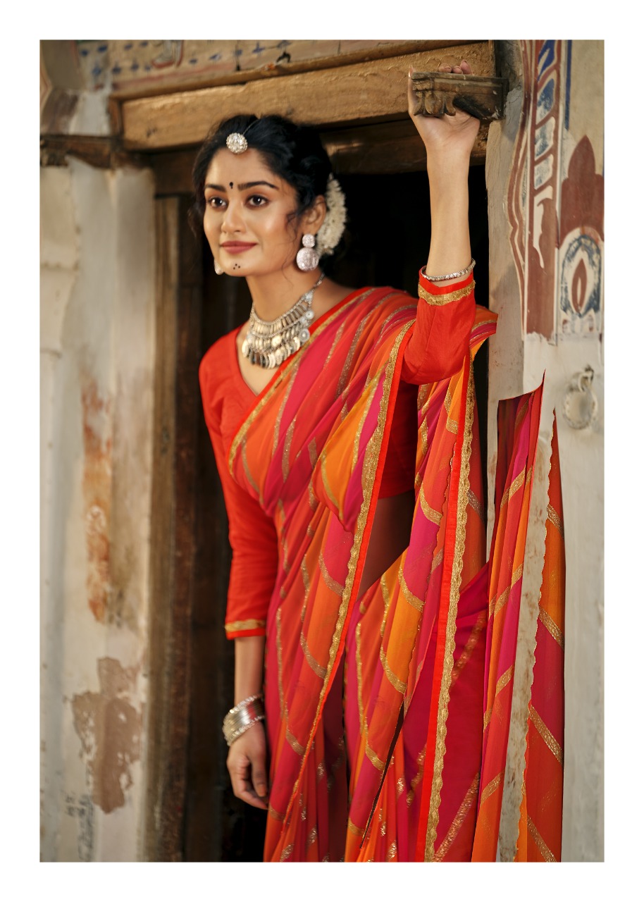 Vallabhi print suhana safar georgette regal look saree catalog