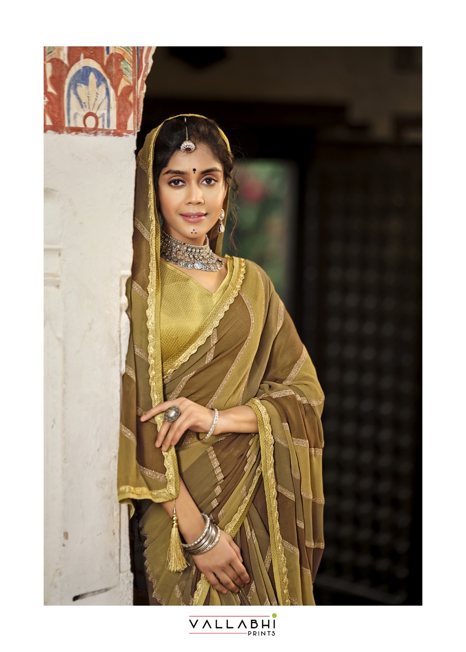 Vallabhi print suhana safar georgette regal look saree catalog