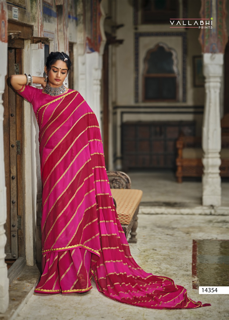 Vallabhi print suhana safar georgette regal look saree catalog