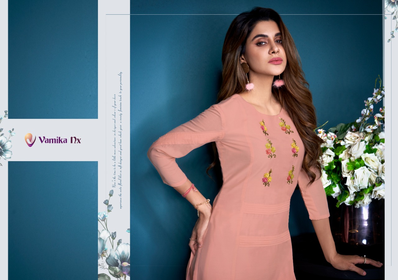 vamika nx shayna 1701 to 1708 maslin elegant top with plazo catalog