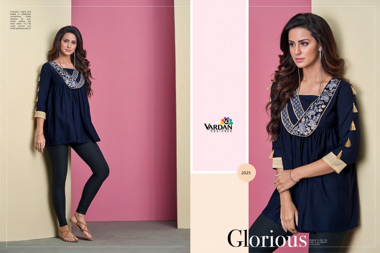 varda designer ira vol 2 rayon new and modern style kurti catalog