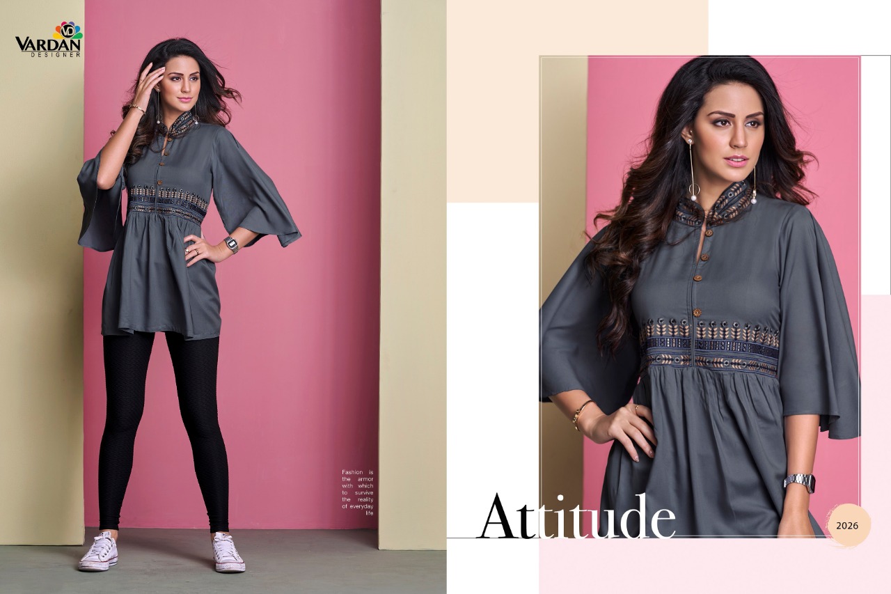 varda designer ira vol 2 rayon new and modern style kurti catalog