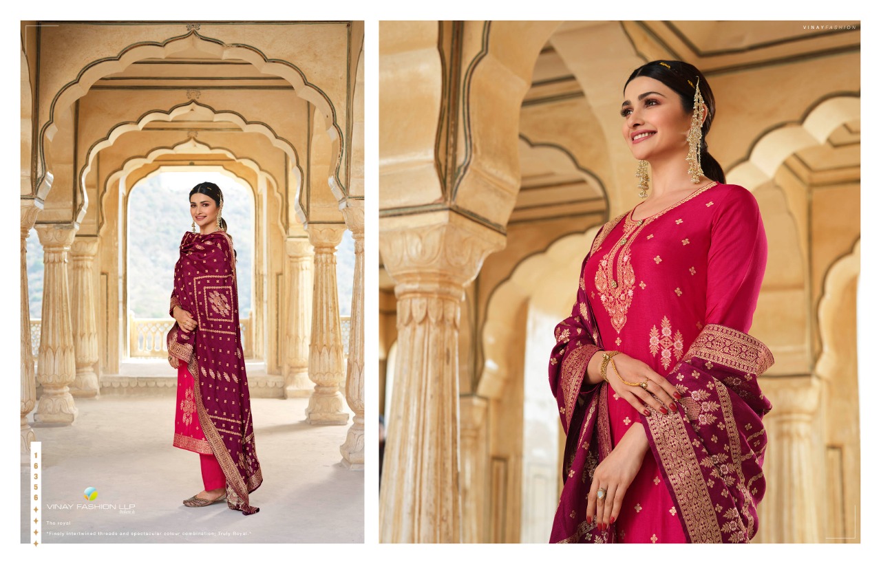 vinay fashion kaseesh zardosi 4 dola jaquard georgette regal look salwar suit catalog