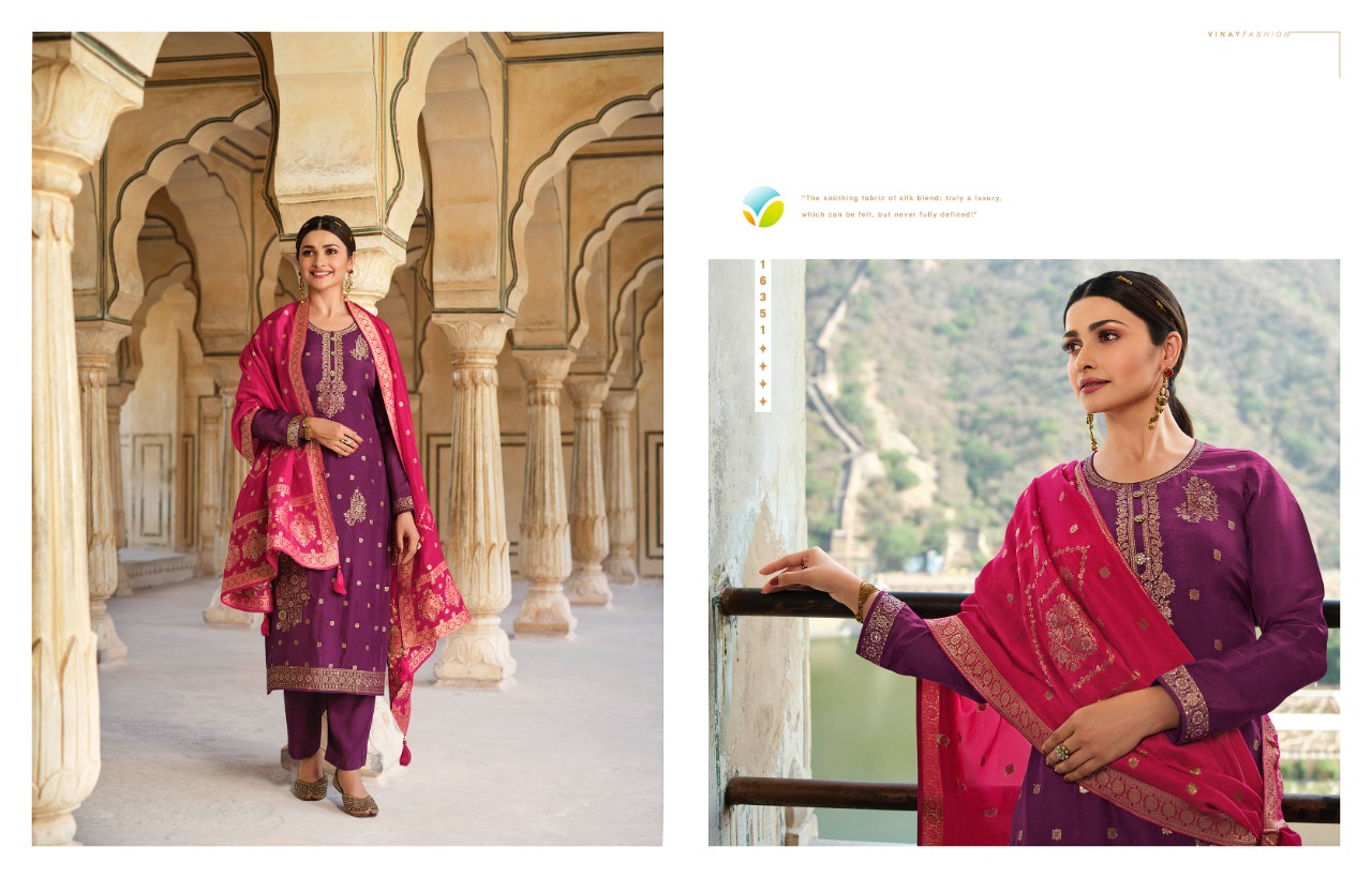 vinay fashion kaseesh zardosi 4 dola jaquard georgette regal look salwar suit catalog