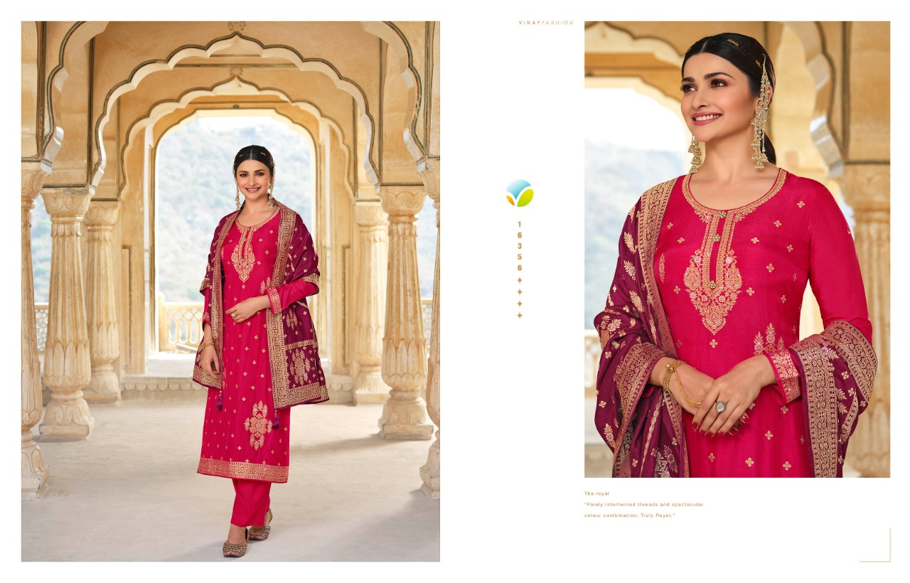 vinay fashion kaseesh zardosi 4 dola jaquard georgette regal look salwar suit catalog