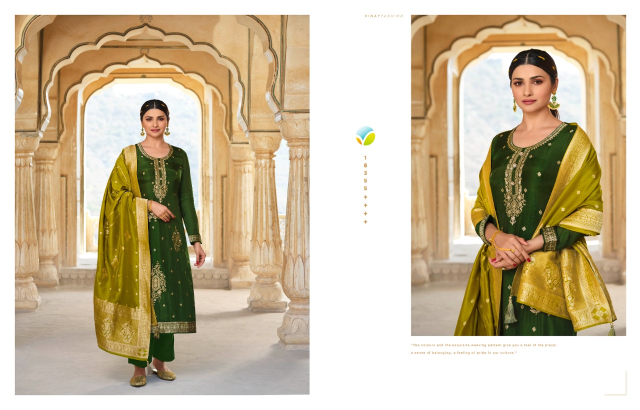 vinay fashion kaseesh zardosi 4 dola jaquard georgette regal look salwar suit catalog