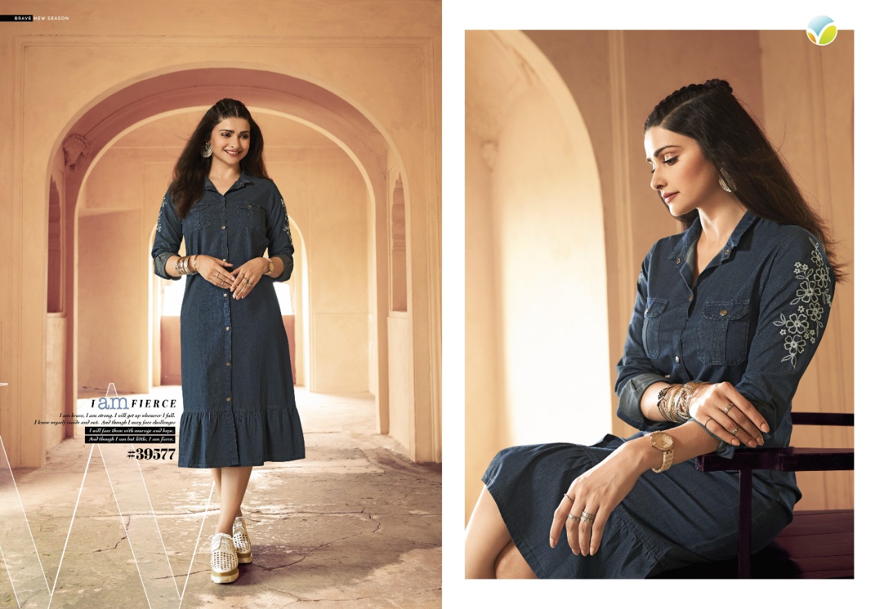 vinay fashion Tumbaa denim denim  regal look kurti catalog