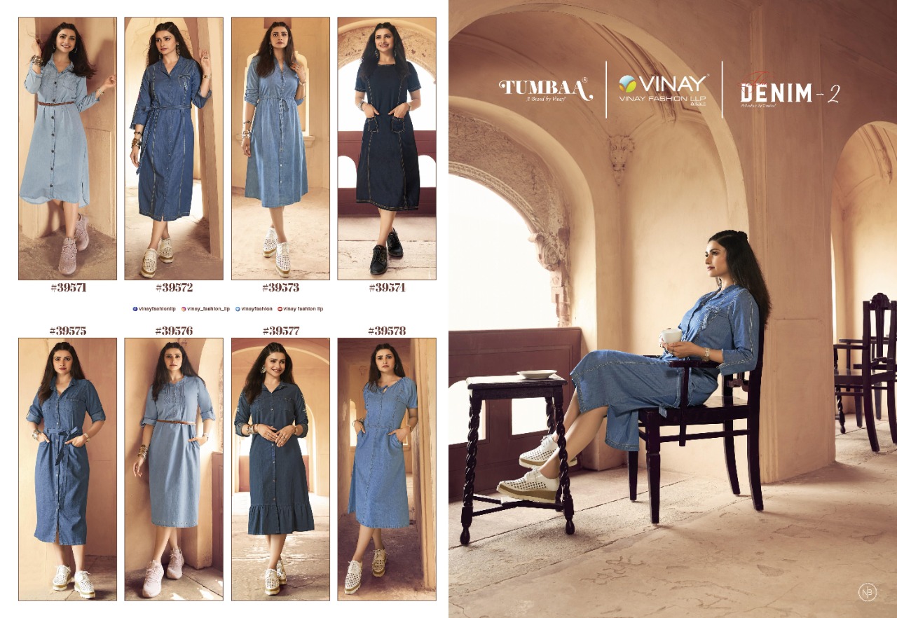 vinay fashion Tumbaa denim denim  regal look kurti catalog