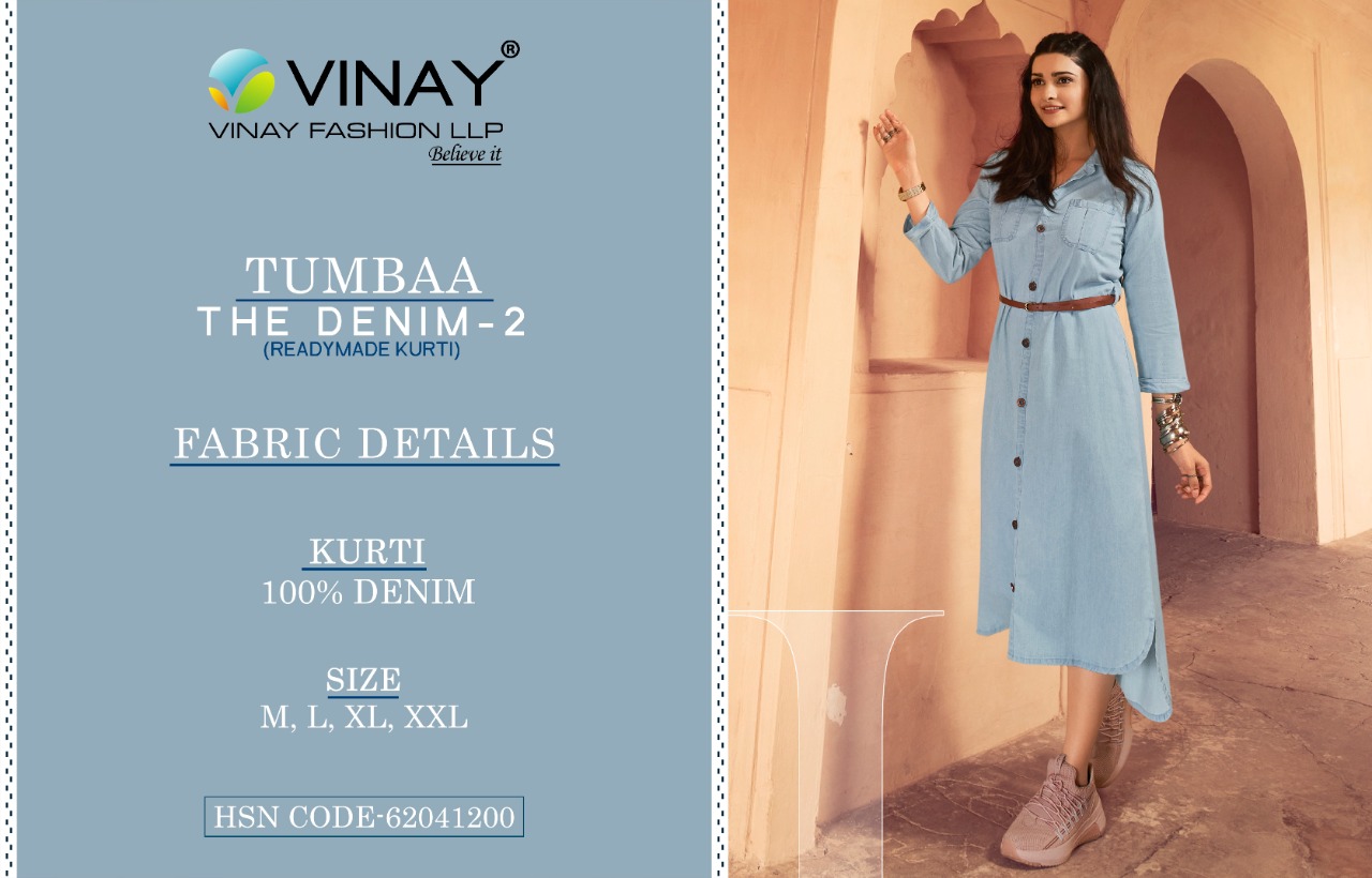 vinay fashion Tumbaa denim denim  regal look kurti catalog