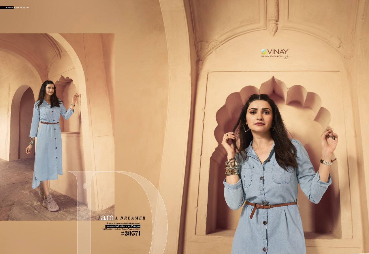 vinay fashion Tumbaa denim denim  regal look kurti catalog