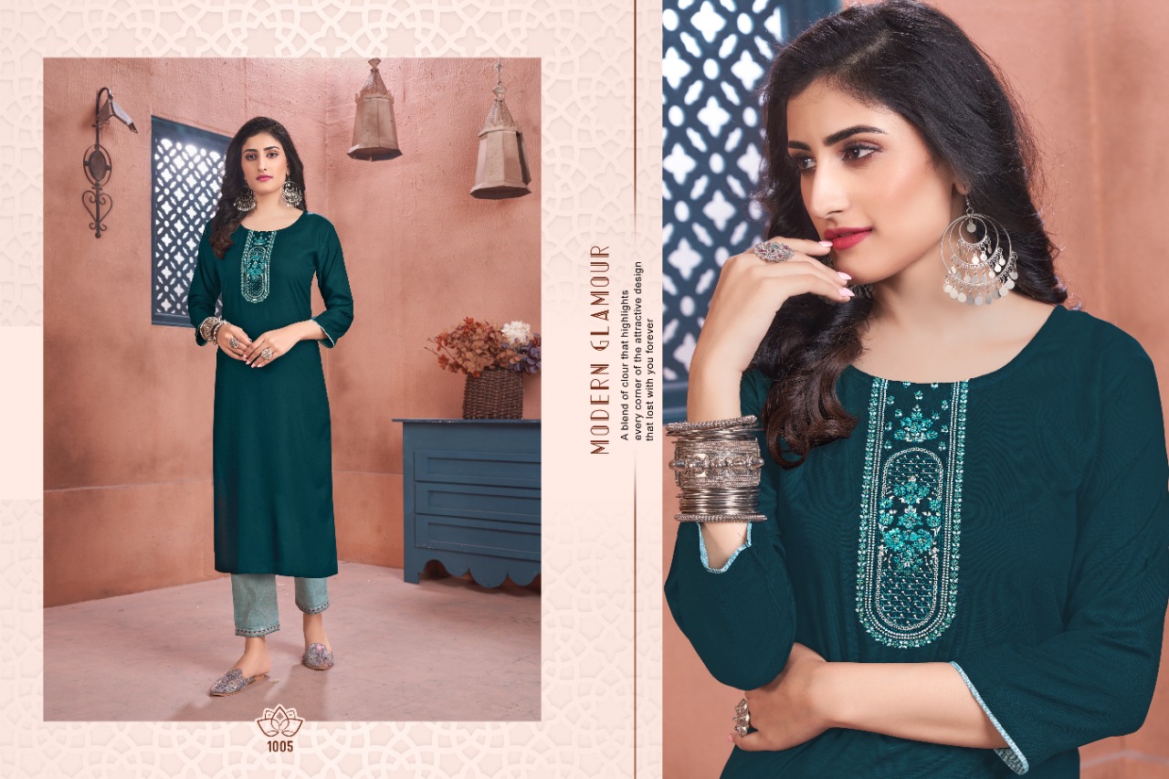 vitara fashion lotus 2 rayon catchy look kurti catalog