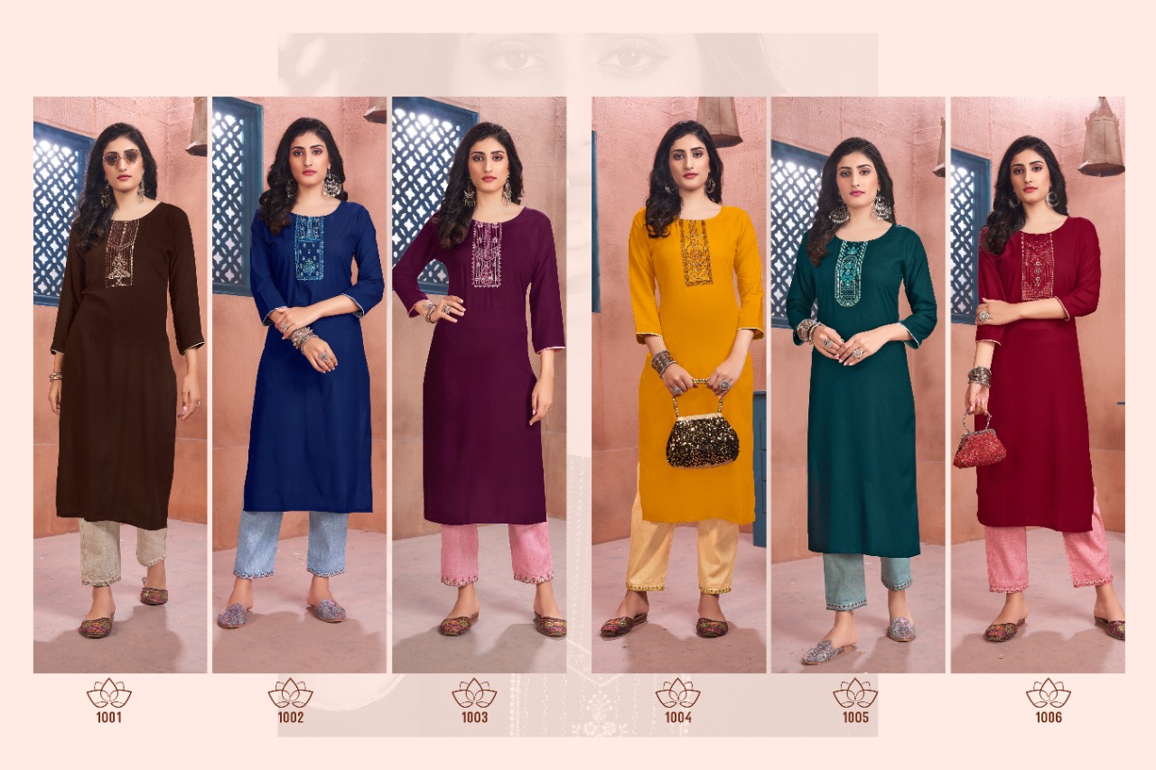 vitara fashion lotus 2 rayon catchy look kurti catalog