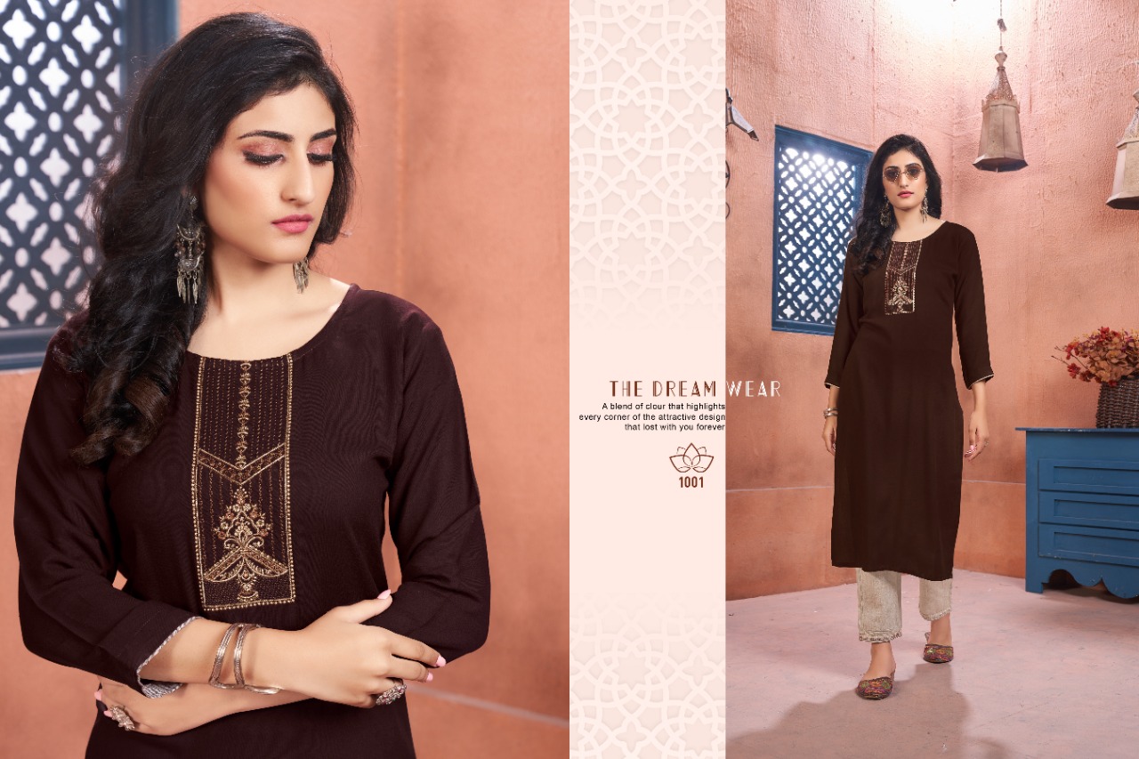 vitara fashion lotus 2 rayon catchy look kurti catalog