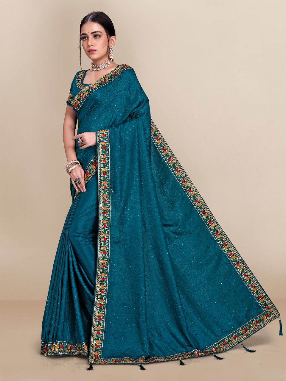 vivera international Antra1 Sarees vichitra silk elegant saree catalog