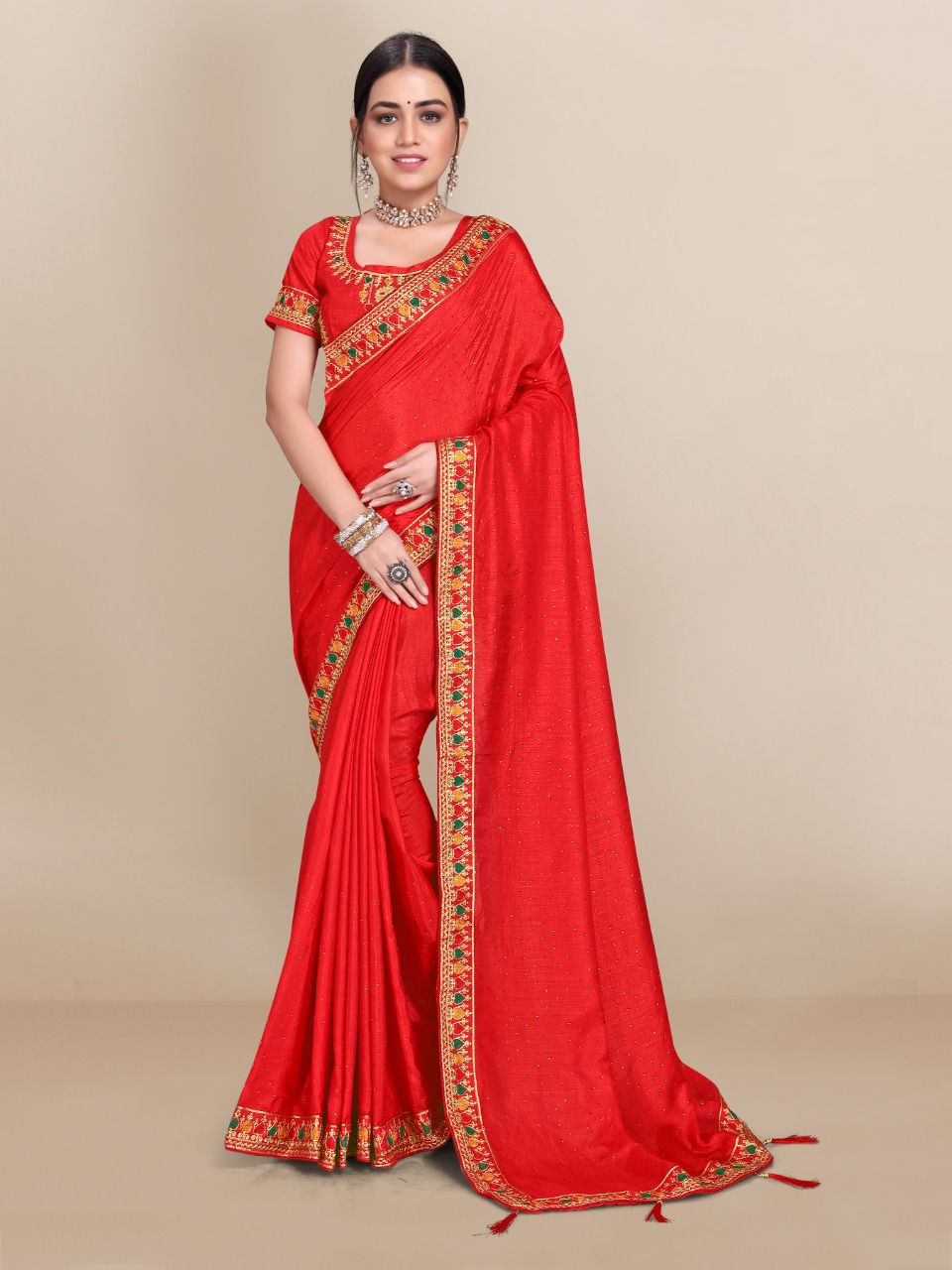 vivera international Antra1 Sarees vichitra silk elegant saree catalog