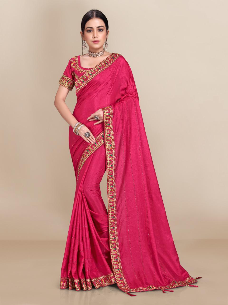 vivera international Antra2 Sarees vichitra silk elegant saree catalog