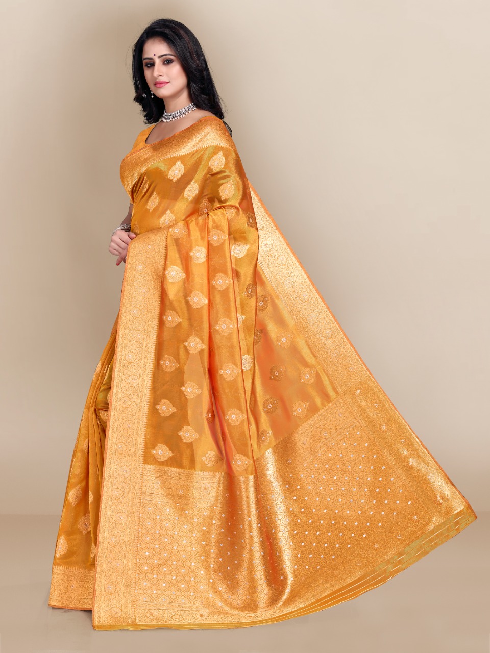 vivera international Jenifer2 Sarees Banarasi organza festive look saree catalog