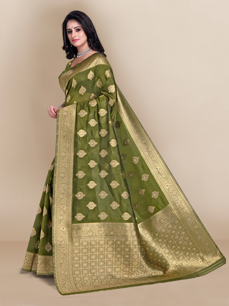 vivera international Jenifer2 Sarees Banarasi organza festive look saree catalog