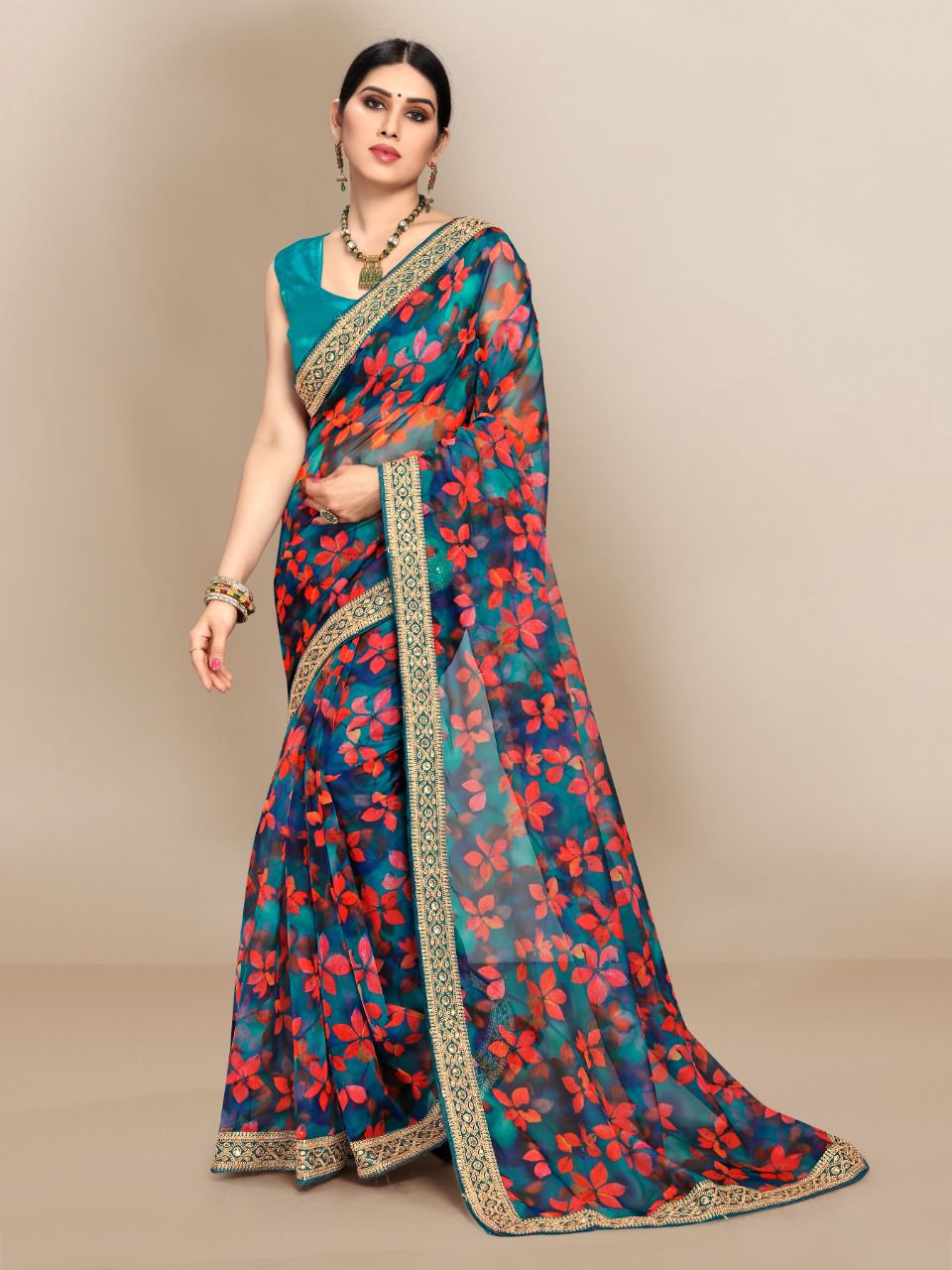 vivera international slyvie 5 organza attrective colours saree catalog