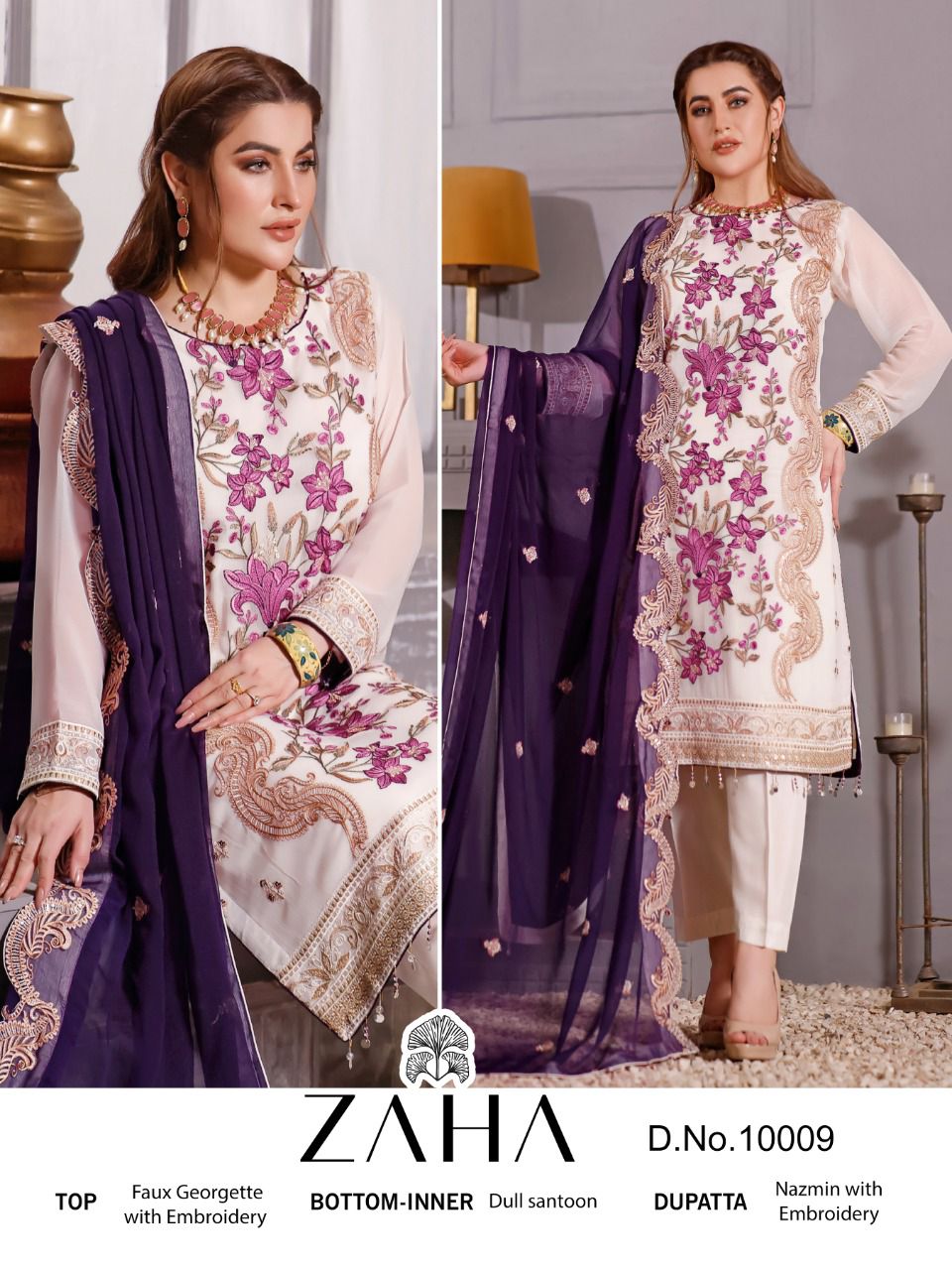 zaha ZAHA 10009 Salwar Kameez Georgette Singles