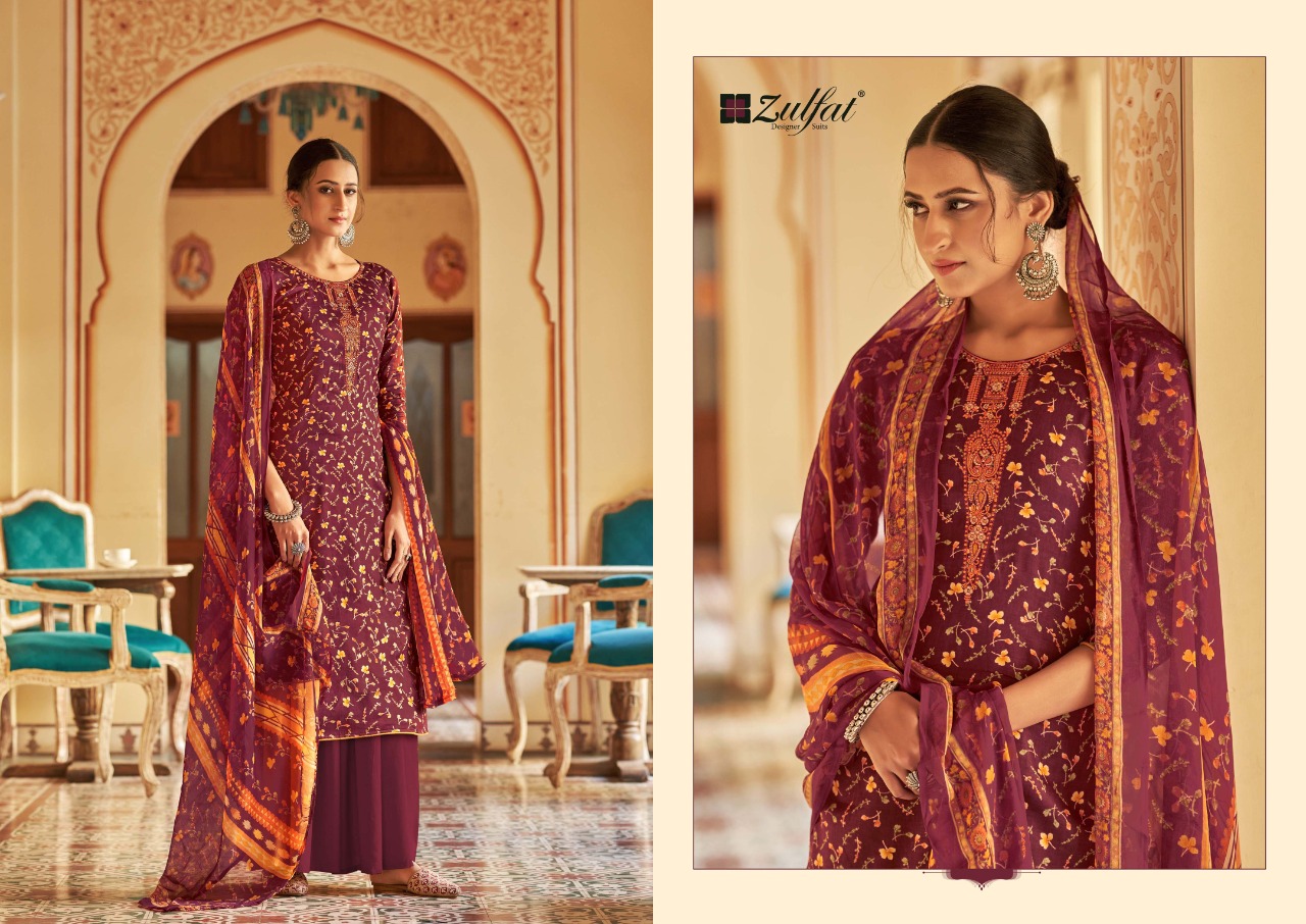 zulfat designer suit natasha jam cotton astonishing look salwar suit catalog