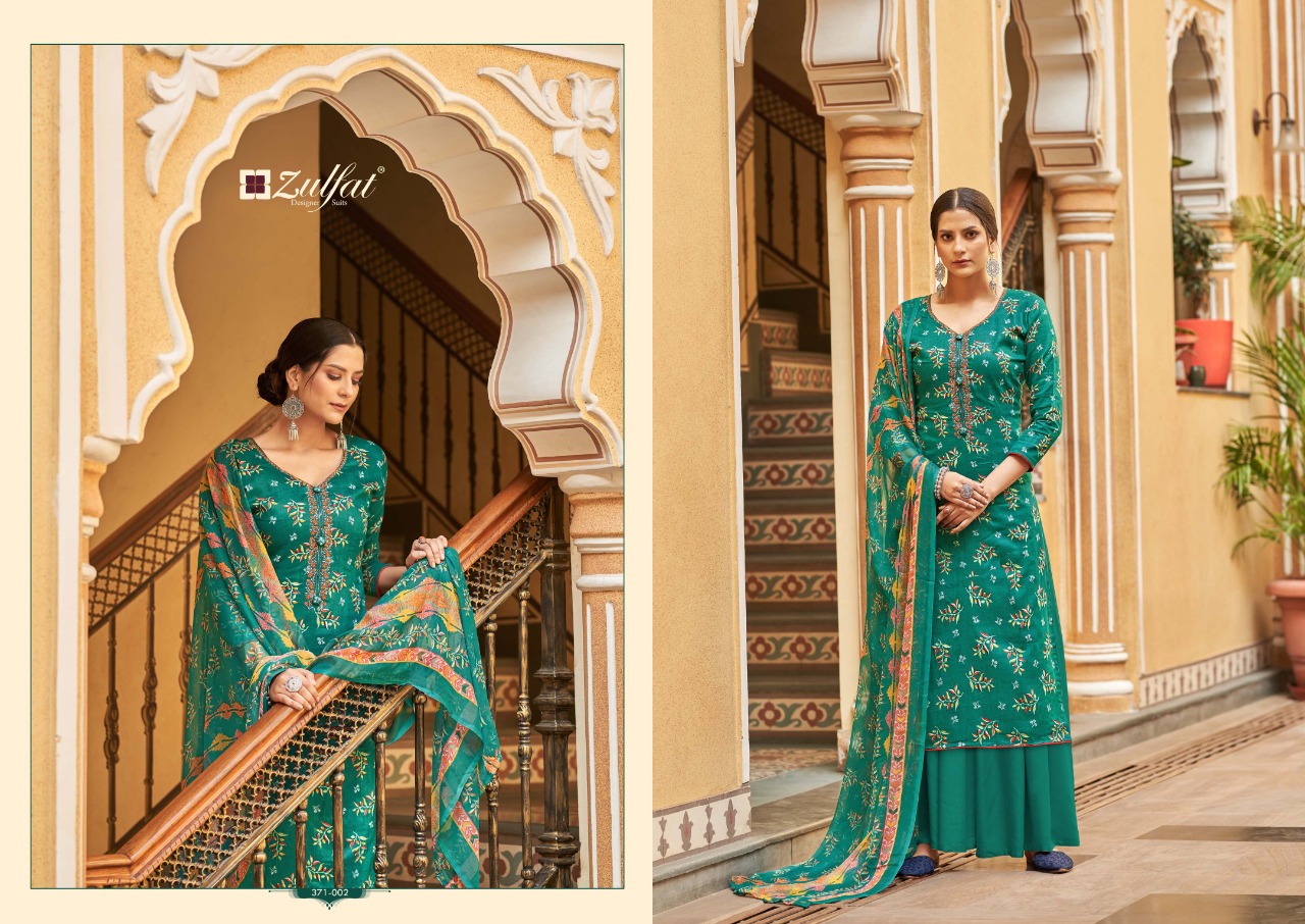 zulfat designer suit natasha jam cotton astonishing look salwar suit catalog