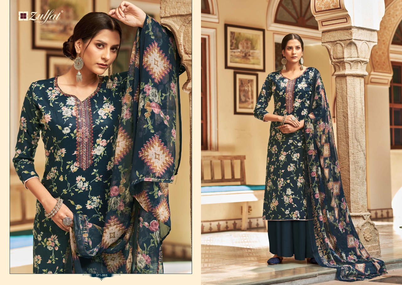 zulfat designer suit natasha jam cotton astonishing look salwar suit catalog