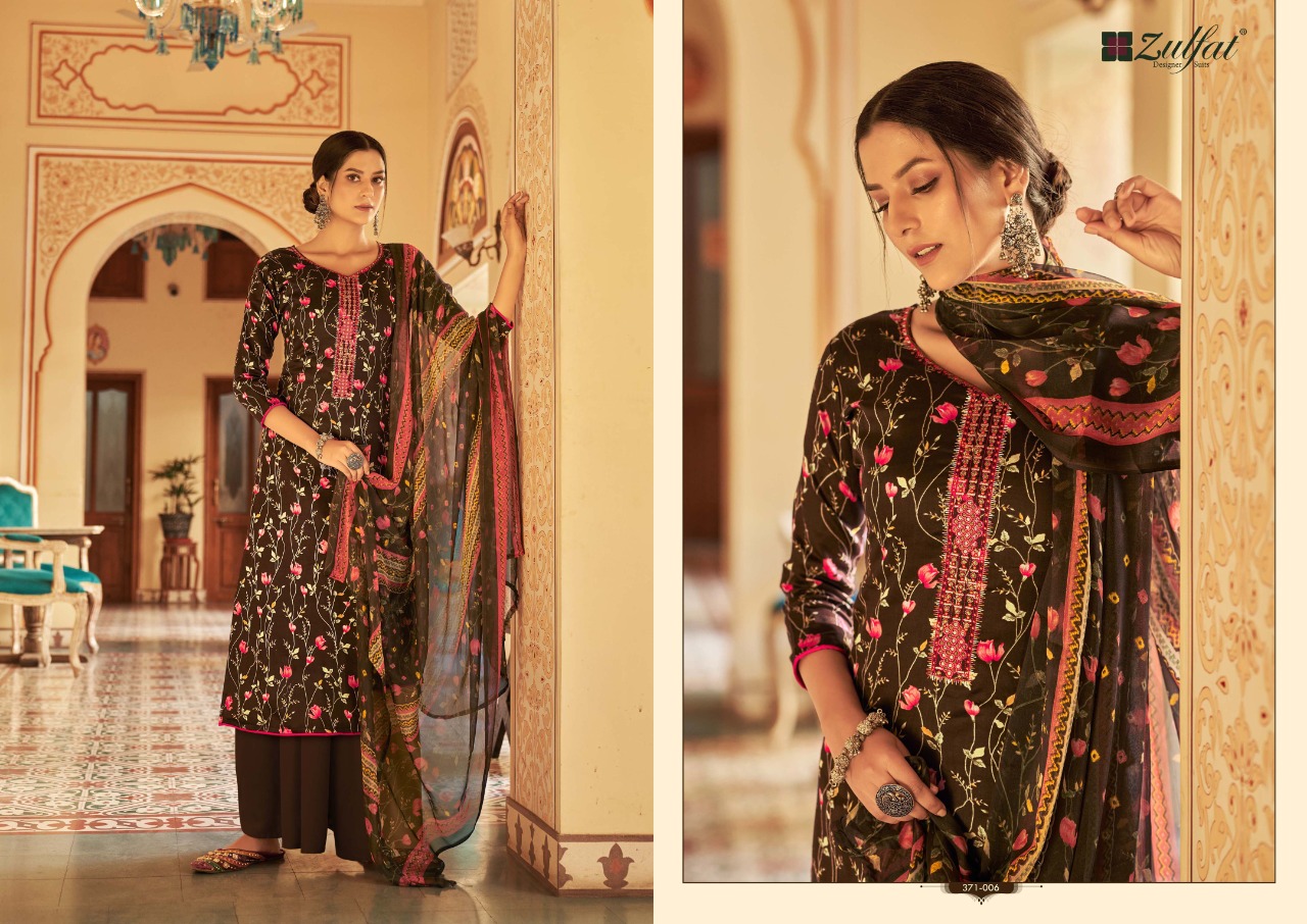 zulfat designer suit natasha jam cotton astonishing look salwar suit catalog