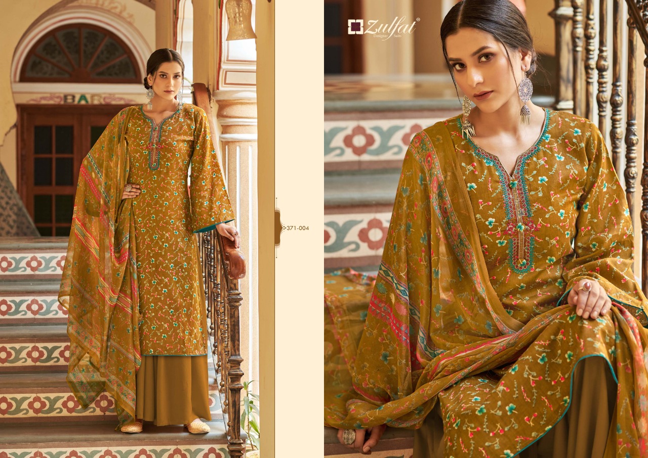 zulfat designer suit natasha jam cotton astonishing look salwar suit catalog