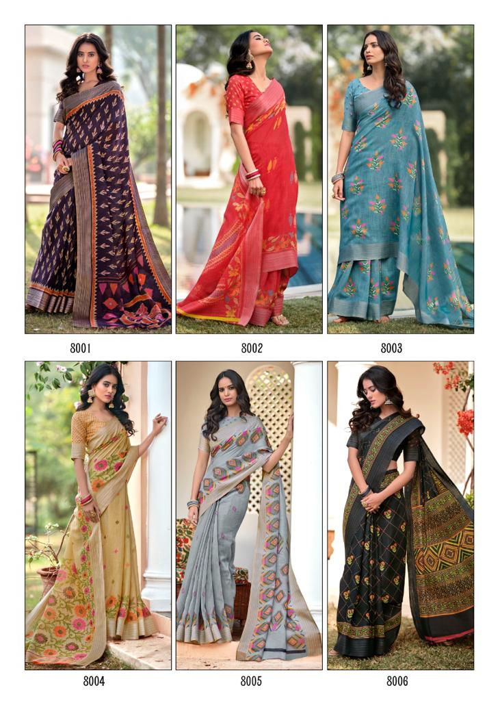 lt fashion pearl linen cotton exclusive print saree catalog