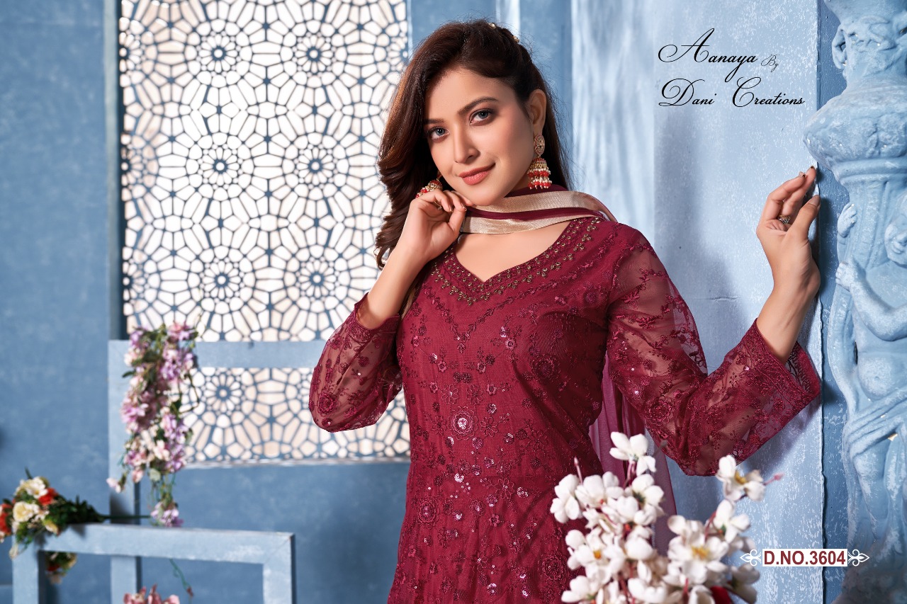 dani aanaya 3600 series  vol 136 net elegant look salwar suit catalog