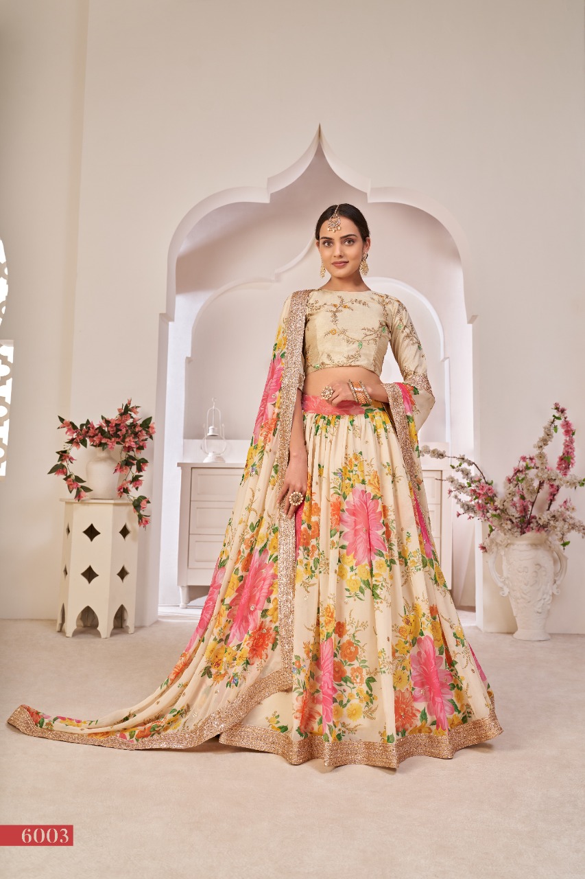 aawiya official lotus vol 1 georgette festive look lehngha catalog