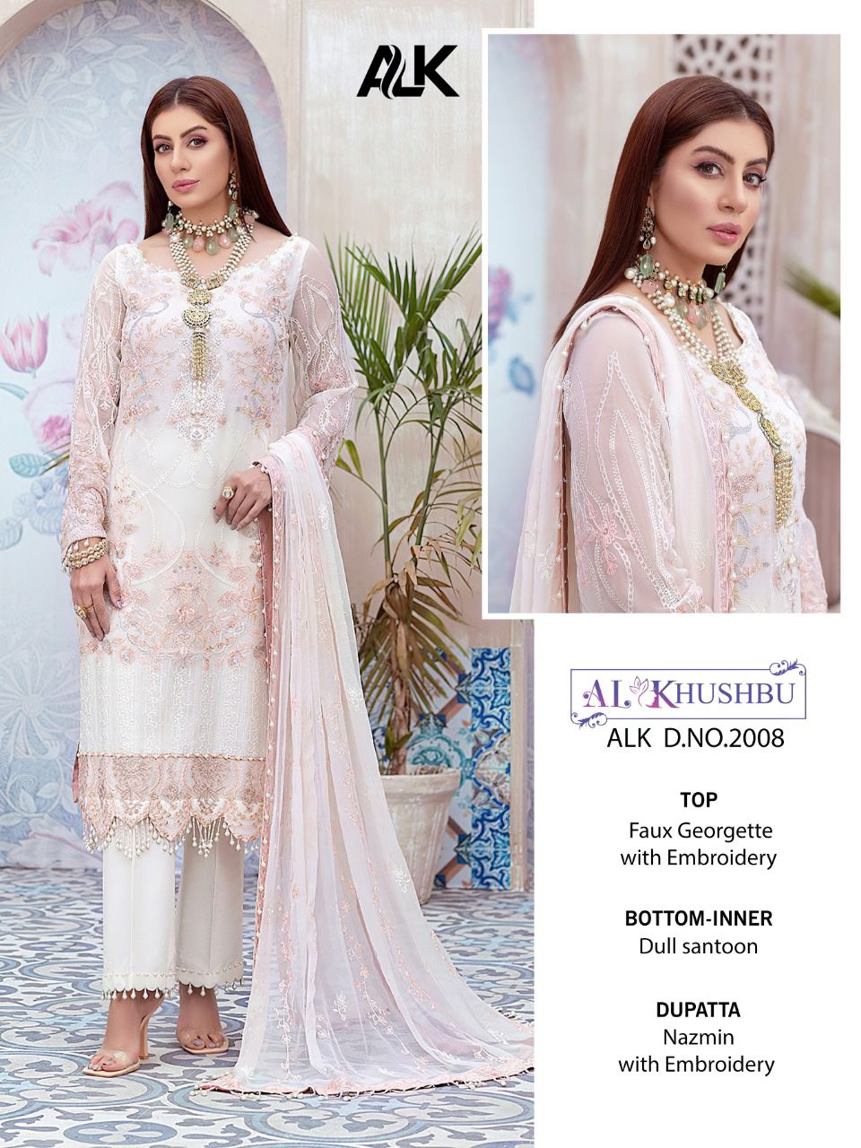 al khushbu 2008 georgette catchy look salwar suit Single