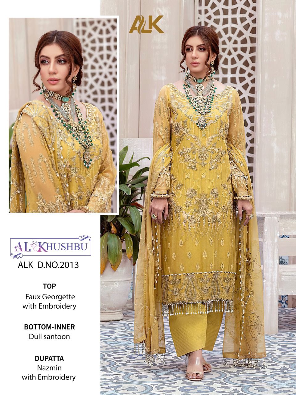 al khushbu 2013 georgette catchy look salwar suit Single