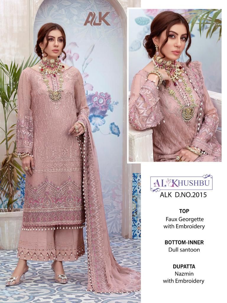 al khushbu 2015 georgette elegant salwar suit single